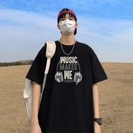 60138l _ Men's Combed Cotton Pure Short-Sleeved T-Shirt Couples Students Fashion Versatile High Stre