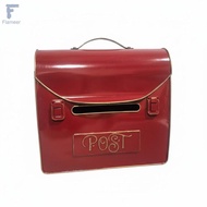 Flameer Rustic Decor Vintage Wall Mount Mailbox Weather Resistant Vintage Wall Mailbox Lockable for 