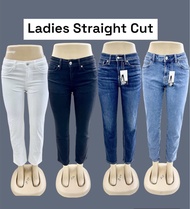 Women Straight Cut Denim Long Pant Wanita Seluar Panjang