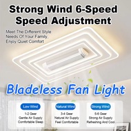 Bladeless Ceiling Fan anti-Flash Frequency DC Ceiling Fan (Tri-Color Light and Remote) (SG)