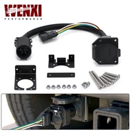 4-Way Flat To 7-Way Round Blade and 4 Way Towing Trailer Wiring Harness Adapter Vehicle-Side 4 Pin T