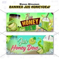 ✨READY DESIGN✨ BANNER AIR JUS HONEYDEW - Tebal / Kalis Air / Tahan Lasak - Peniaga Penjual Air Balan