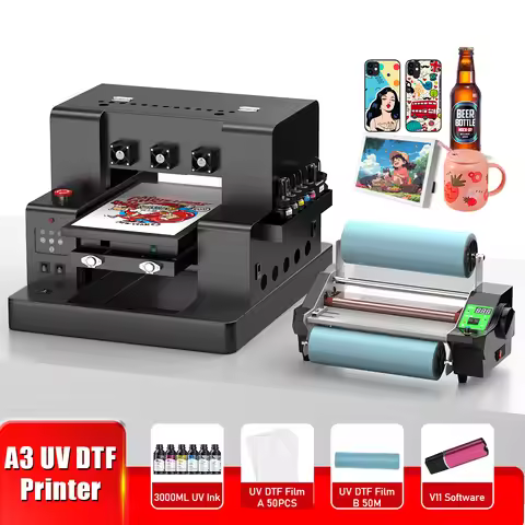 For Epson XP600 UV DTF Printer A3 A4 UV flatbed Printer Directly to Film UV DTF Printing Machine wit