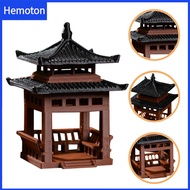 Hemoton Decorate Micro Landscape Four-corner Pavilion Gazebo Yard Stakes Plastic Home Tank Landscaping Adornment