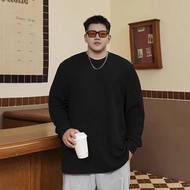 100-300斤特大码春秋款加大码纯棉内搭长袖T恤显瘦遮肉宽松上衣男