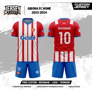 Jersey G1R0NA FC H0ME 23-24 SHORT Full printing Free custom name, number for adults and children