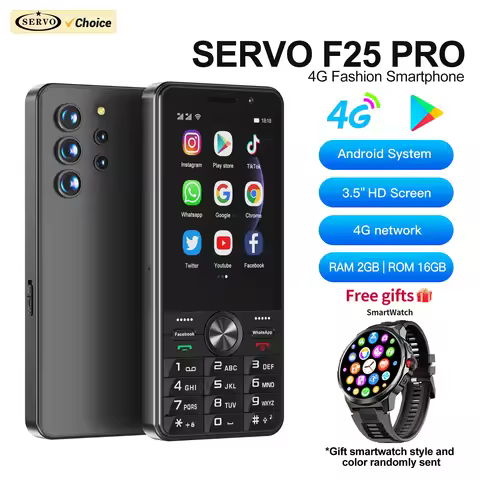 Free Smartwatch! SERVO F25 PRO 4G LTE Smartphone Android System 16GB ROM Play Store Flashlight Touch