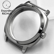 เคสนาฬิกาสเตนเลสสตีลสีเงิน ETA6497ขนาด42มม. พอดีกับ ST36ทำจากแก้วแซฟไฟร์กลไกแบบแมนนวล ETA6497 6498อุ