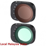 Penapis ND, K&F Concept DJI Drone Mini 3 Pro Variable ND2-32 ND32-512 2 filter set