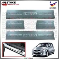 TOYOTA PASSO MYVI STAINLESS STEEL CHROME SIDE SILL KICKING PLATE GARNISH MOULDING COVER TRIM CAR ACCESSORIES