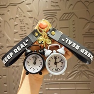 KY&amp; Mini Alarm Clock Metal Key Chain Cute Creative Key Ring Small Pendant Cars and Bags Pendant Key Ring I9RI