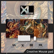 Mouse Pad XL Three Divine Beasts Desk Mat Extended Mousepad Large Gaming Anime HD Mousepads
