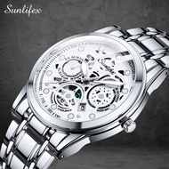 Sunlifex Jam Tangan Pria Original Asli Kuarsa Pria Bisnis Santai Jam Tangan Cowok Keren Anti Air COD