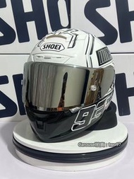 shoei x14 白螞蟻男女機車帽電動車摩托頭盔四季全盔全罩安全帽極光紅日夜通用鏡片透氣防摔雙D釦帽 代購