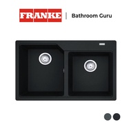 FRANKE Inset Urban Double Bowl Granite Sink Onyx UBG 620-86
