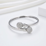 HYL JEWELRY COD Couple Gelang Titaniun Perak Wanita Diamond Titanium Premium Lapis 18K Anti Karat Be