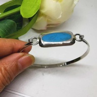 925 Pure Silver Turquoise Stones Bangle.