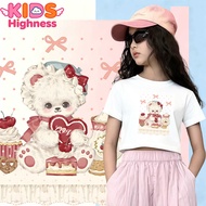 (24 Hours Delivery) Cotton 1 In 2026! Girls Short Sleeve T-Shirt Print K57