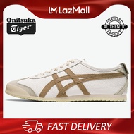 ONITSUKA TIGER MEXICO 66™ (สีน้ำตาล/สีขาว) รองเท้าผ้าใบหนังคลาสสิกอเนกประสงค์และสะดวกสบายสำหรับผู้ชายและผู้หญิงและคู่รัก 1183A693-101