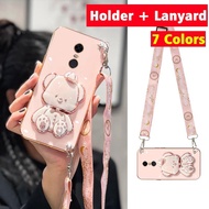 Casing redmi 5 plus xiaomi redmi note 5 pro phone case Softcase Electroplated silicone shockproof Protector Smooth Protective Cover new design Strap crossbody lanyard WDMZX01