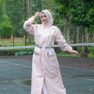 Jas Hujan ujan Mantel Mantol Wanita Cewek Perempuan Syari Gamis Muslimah Hijab Hijabers Rok Jubah Ra