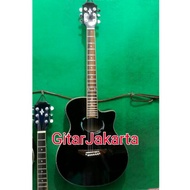 HITAM Yamaha Electric Acoustic Guitar Type Apx500 Black Equalizer Eq-7545 Electric Spruce Strings