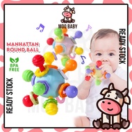 ⭐Moo Baby Mainan Baby 1 Tahun Toys Manhattan Round Ball Baby Teether Toys 6 Month Baby Toy Rattle To