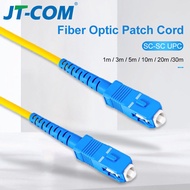 JT-COM SC/UPC-SC/UPC PLDT Simplex 9/125 Single Mode SM FTTH Fiber Optic Cable Patch Cord Fiber Jumpe