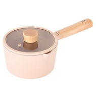 NeoFlam Fika Objet Induction Mini Peach Milk Pan with Glass Lid 16cm