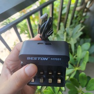 Bộ sạc pin 1.5V Beston M7031 mẫu mới 2023 dùng cho pin AA AAA Lithium-ion Sạc nhanh Tự ngắt khi đầy