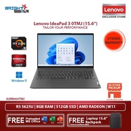 Lenovo IdeaPad 3 15ABA7 (15.6" FHD | R5-5625U | 8GB | 512GB SSD | AMD Radeon | W11+Ms Office)