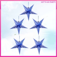 Hanging Decor from Ceiling Paper Stars Pendent Ornament Lamp Christmas Decorations Small Iridescent 
