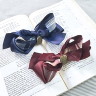 經典格紋布藝髮夾 彈簧夾 香蕉夾 自動夾 髮圈 鯊魚夾 髮束