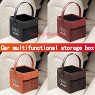 Audi car multifunctional foldable storage box high-quality leather car organizer car armrest box bac