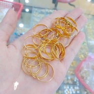 Nhẫn trơn loại 5 phân mạ vàng 24k khắc số 9999