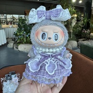 labubu labubu keychain labubu doll [Clothes Necklace Bowknot] labubu Baby Clothes 17cm labubu Pendan