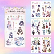 웃Anime Sticker Genshin Impact Cartoon Hand Account Stickers Student Stationery Sangonomiya Kokom V☾