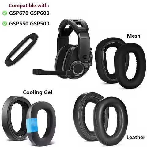 Ear pads for Sennheiser GSP670/600/500/550 headphones replacement earmuff ear pillow ear covers upgr