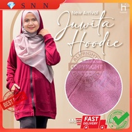 💎SNN MUSLIMAH HOODIE ZIP BAJU SUKAN MUSLIMAH SELESA ZIP HODDIE LABUH JUWITA HOODIE HAZEL TD HOODIE M