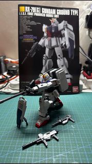 [素組 不議] HG 陸戰型 高達 ＋ Ez-8 = $300 |  HGUC 蒼藍命運1號機 EXAM + 蒼藍命運2號機 = $300