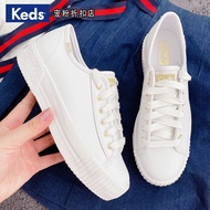 Keds Korea 21 New Style Counter Genuine Biscuit Shoes Sneakers Thick-Soled High White Shoes Genuine Leather Heightening Casual Shoes hello