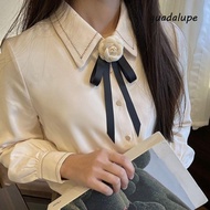 GUADALUPE Black Ribbon Pin, Awareness Breast Cancer Black Bow Brooch Pin, Sweet Camellia Melanoma Ca