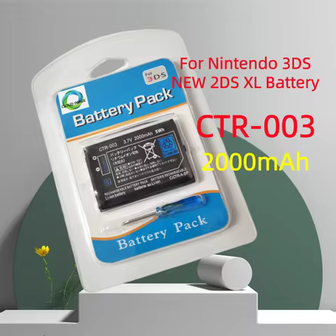 2000mAh CTR-003 For Nintendo 2DS 3DS NEW 2DS XL Battery CTR-003 For Nintendo 3DS N3DS Gamepad Contro