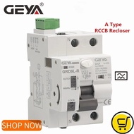 GEYA GRD9L-R Auto Recloser with A Type RCCB RCD ELCB 40A 63A 30mA 100mA 300mA Safety Breaker