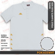Plus Size Men's Polo T Shirt With 3 button No Pocket Color White Code POKA05WHT