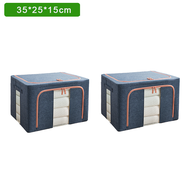 🚚SG Seller🚚 22L/66L/80L /100L/ 110L Foldable Container Storage Box with steel frame Linen Oxford Hom