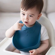 嬰兒/兒童矽膠防水吃飯圍兜/食飯兜/口水兜 矽膠圍兜嬰兒寶寶吃飯兒童小孩大號免洗口水兜輔食圍嘴 嬰兒飾物 配飾