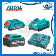 Total Battery 20V 12V TFBLI20011 2.0Ah 4.0Ah 1.5Ah Bateri Total 20V Intelligent Battery Charger Tota