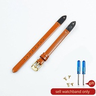 ﹍▪✷ For Fossil Women Black Blue Red Genuine Leather Watchbands ES4119 ES4000 U-Shaped Interface 8mm 