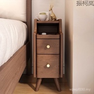 Z Locker Bedside Table Ke Bedside Table Ultra-Narrow Walnut Color Small Small Apartment All Solid Wo